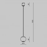 Трековый светильник Maytoni Elasity Sfera TR165-1-8W3K-M-B (LED, 48V, шар)