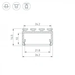 Профиль PLS-LOCK-H15-2000 ANOD (Алюминий) 027737 Arlight
