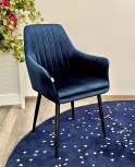 Стул Роден Blitz 20 Синий, велюр/ черный каркас