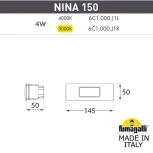 Встраиваемый светильник уличный Fumagalli Nina 6C1.000.000.BYJ1L (220V, IP55)