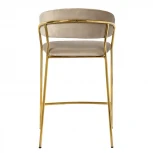 Стул полубарный Turin бирюзовый с золотыми ножками