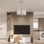 Подвесная люстра хрустальная на штанге Arte Milano Sorrento-2109 372109/5/350/390 CR (220V)