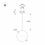 Подвесной светильник SP-EMISFERO-HANG-BUILT-R150-11W Warm3000 (WH, 170 deg, 230V) (Arlight, IP20 Металл) 056588 (LED)