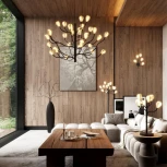 Подвесная люстра Odeon Light Gardi 5090/30 черный матовый/белый/фарфор G4 LED 30*5W (220V, на тросе, цветы)