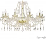 Подвесная люстра Bohemia 107 107/10/300 G (220V, подвески, на цепи, подсвечник, свеча)