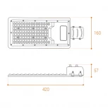 Уличный консольный светильник STL-100W/04 100Вт 5700К IP65 Wolta STL-100W/04