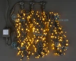 Гирлянда светодиодная желтая 8 режимов свечения 24B, 600 LED, провод черный, IP54 RL-T3*20N2-B/Y Rich LED