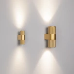 Настенный светильник LED SP-SPICY-WALL-MINI-TWIN-S104x39-2x3W Day4000 (GD, 40 deg, 230V) (Arlight, IP20 Металл) 035563