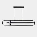 Подвесной светодиодный светильник с таймером Escada Orbital 10255/3LED 65Вт, с ПДУ, металл/силикон, черный (220V, на проводе)