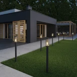 Наземный уличный светильник Novotech Matrix 370970 STREET черный IP54 E27 max 25W 220V (круглые)