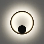 Настенный светильник Denkirs Orbit DK5060-BK+SG 10 Вт, черный + сатинированное золото (LED, 220V, круглые)