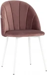 Стул велюр пыльно-розовый белые ножки Stool Group УТ000025582