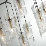 Потолочная люстра на штанге Odeon Light Fusilli 5439/13 черный/золото/металл/стекло E14 13*40W (220V)