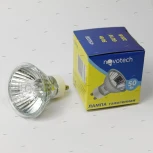 Лампочка галогенная GU10 50W 220V 900 lm 2700K желтое теплое свечение Novotech 456008