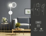 Настенный поворотный светодиодный светильник Line FL5191 Ambrella (220V, кольцо)