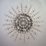 Потолочная люстра Eurosvet Crystal 10081/12 хром / прозрачный хрусталь