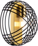 Настенный светильник Fresco V000105 (10001/1W Black) (220V, хрусталь, клетка)