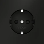 Розетка с заземлением и шторками (черный матовый) Voltum S70 VLS040208