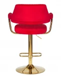Стул барный CHARLY GOLD (красный велюр (MJ9-45))