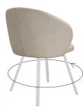 Стул 258 поворотный, Z128 бежевый, ножки белые Dikline 00-00061601