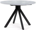 Стеклянный стол Woodville Бетина черный / белый 504211