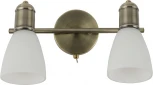 Спот Escada Vintage 2135/2A 2x40Вт E27, металл/стекло, бронза, белый матовый плафон, с выключателем (220V)