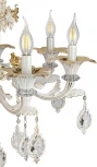 Подвесная люстра AM Group CLEOPATRA CLEOPATRA SP8 WH+GL (220V, на цепи, подсвечник, свеча)