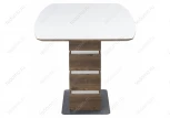 Стол на тумбе Woodville Фернан белый / орех кантри 462112
