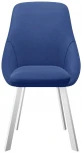 Стул 246 поворотный, Z20 синий, ножки белые Dikline 00-00064816
