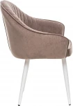 Стул с подлокотниками Вайд, каркас Белый, велюр Латте 2500000185717 Leset