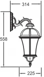 Настенный фонарь уличный Oasis Light ROMA L 95202L 15 Gb (220V, IP44)