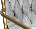 Стул барный Dobrin MILLER GOLD (светло-серый велюр (135-37))