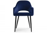Обеденный стул на металлокаркасе Woodville Konor dark blue / black 11952
