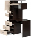 Стол компьютерный Woodville Джаз-17 правый венге / дуб молочный 318947