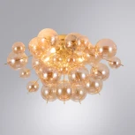 Потолочная люстра на штанге Arte Lamp Molecule A8313PL-5GO (220V, шарики, молекулы)