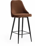 Стул барный KISH (mod. 714) коричневый barkhat 11/черный (ткань/металл)