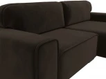 Диван угловой Лига-029 правый угол (Коричневый/Микровельвет) Лига Диванов арт.121919