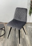Стул CHILLI-X СЕРЫЙ #27, велюр / черный каркас 4 шт/ 1 к