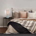 Настольная лампа Escada Waimea 10158/T Grey 1x40Вт E14, бетон/ткань, серый/серый (220V, круглые)