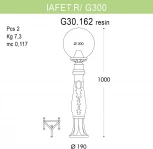 Наземный фонарь Fumagalli GLOBE 300 G30.162.000.AXF1R (220V, фонарь, шар, IP55)