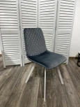 Обеденный стул M-City DAIQUIRI BLUVEL-06 BLUE / белый каркас, велюр