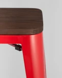 Стул барный Stool Group TOLIX WOOD красный глянцевый УТ000001195