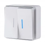 Выключатель двухклавишный с подсветкой Gallant (белый) Werkel W5020101 (a051586)