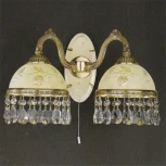 Бра Reccagni Angelo 6906 A 6906/2 (220V, подвески, выключатель, листья)