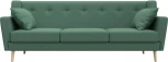 Диван кухонный прямой Брайтон 3 (Зеленый/Рогожка) Лига Диванов арт.123185