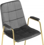 Стул Woodville на металлокаркасе Lana dark grey / gold 15543