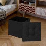 Пуфик Dreambag складной Черный ЭкоКожа 13174