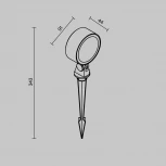 Грунтовый светильник Maytoni Core O495FL-L18B3K (LED, 24V, круглые, IP65)