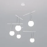 Подвесной светильник Riche 70143/5 белый Eurosvet (220V, на тросе, шарики)