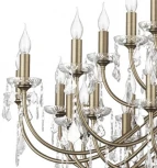Подвесная большая люстра Osgona Classic 700511 (220V, хрусталь, на цепи, подсвечник, свеча)
